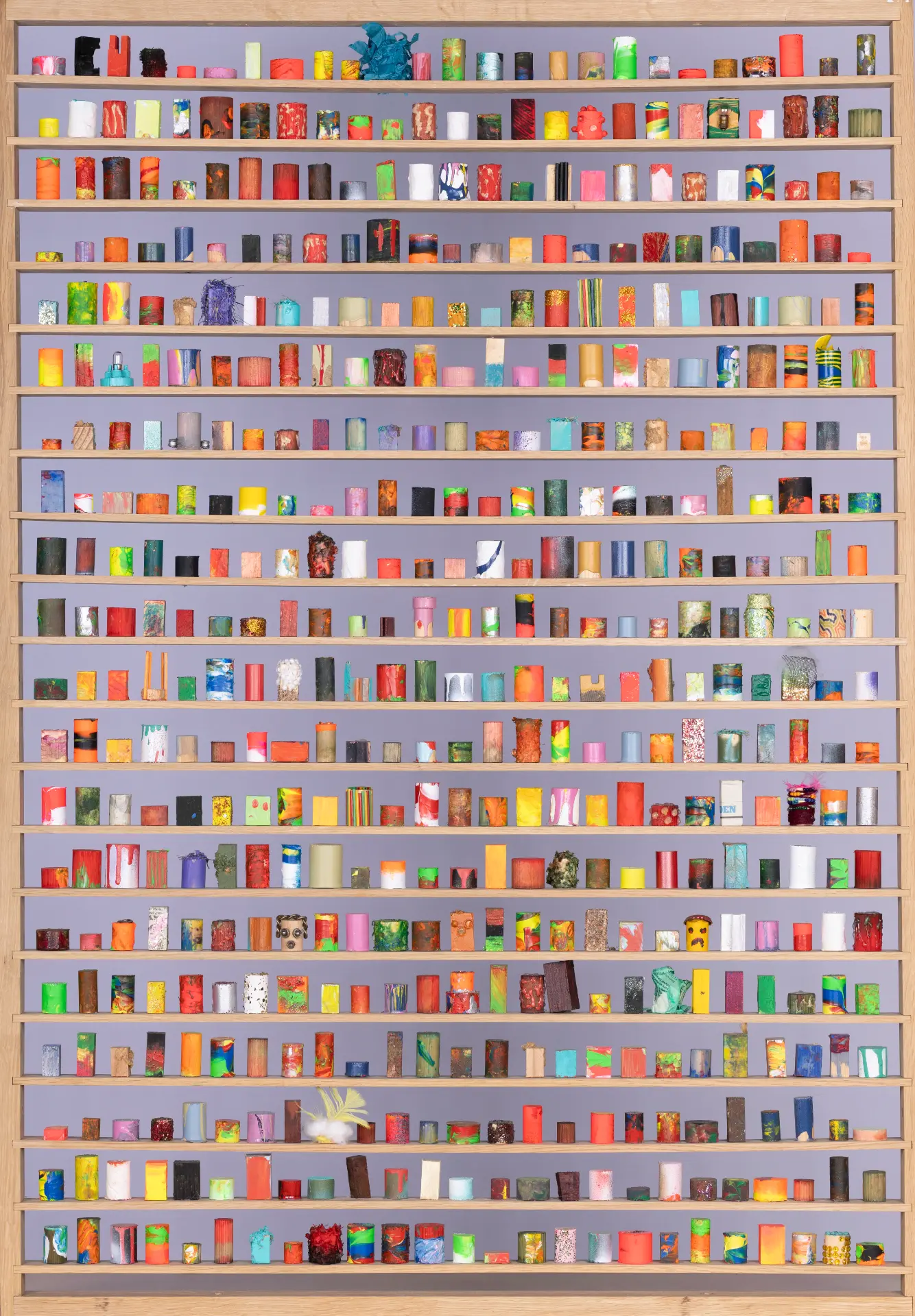 Frame 2 of the 17 000 artwork, holding pieces 501 to 1000